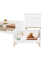 Bopita Mika 2 piece nursery furniture set with cot bed White/Oak