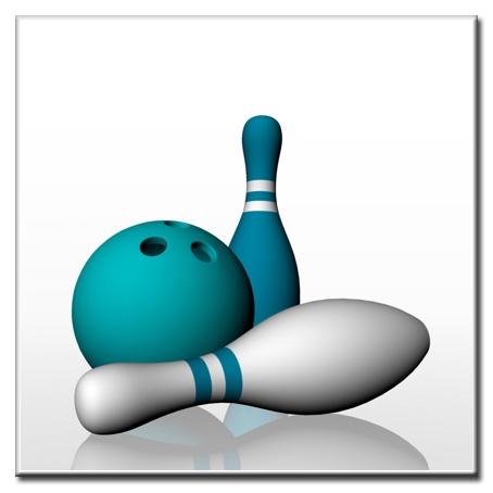 BowlingShopEurope Fliesen "White & Blue"