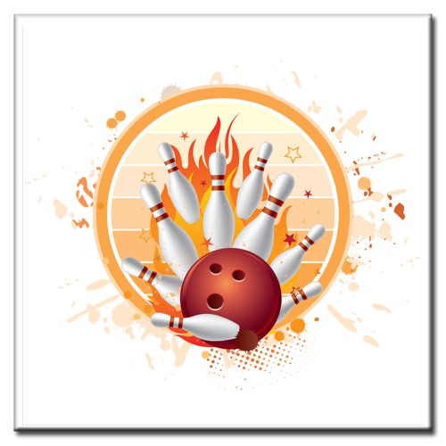 BowlingShopEurope Bedrukte tegeltjes "Action Fire"