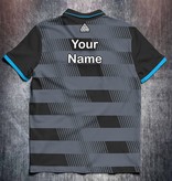 Odin Sportswear Black Grey Lines Stripes Blue