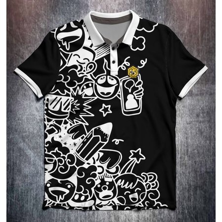 Odin Sportswear MadBee Comic doodles black white