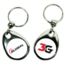 900 Global Round Metal Key Chain with Double Picture