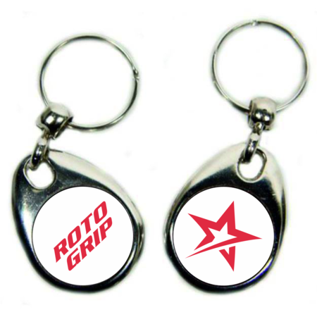 Roto Grip Round Metal Key Chain with Double Picture