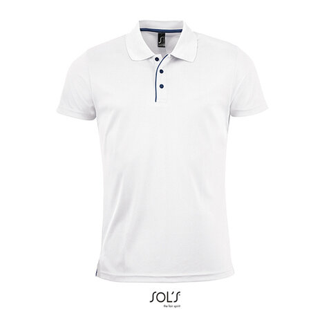Sol's Sports Polo Shirt White