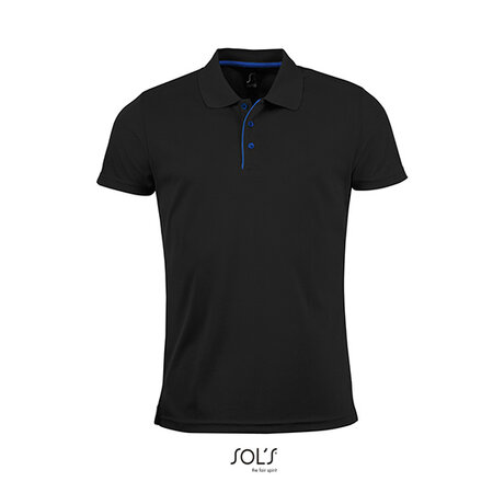 Sol's Sports Polo Shirt Schwarz