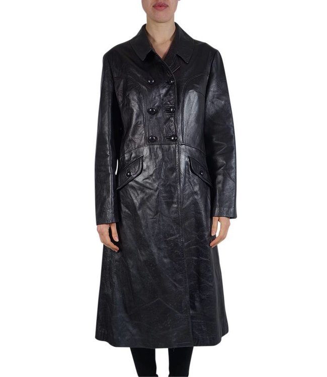 Manteaux Vintage: 70's Nappa Manteaux en Cuir Femmes