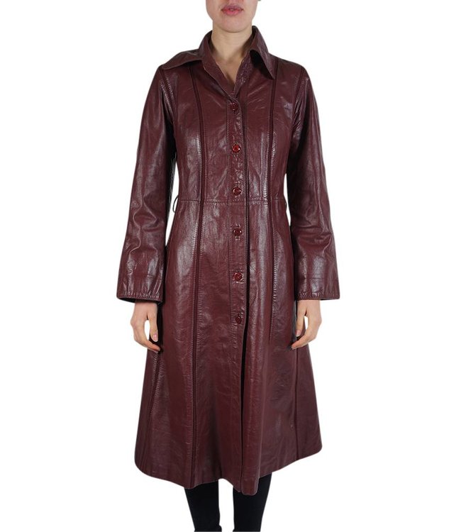 Manteaux Vintage: 70's Nappa Manteaux en Cuir Femmes