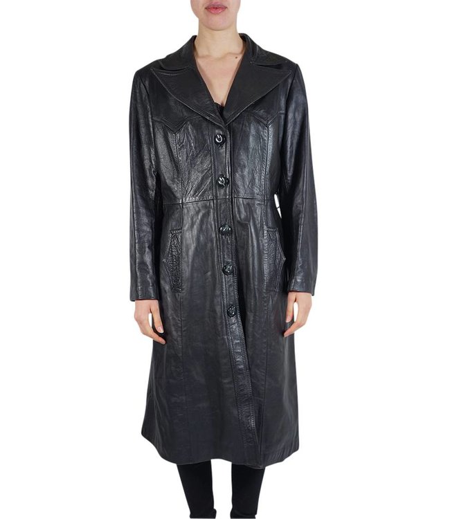 Manteaux Vintage: 70's Nappa Manteaux en Cuir Femmes