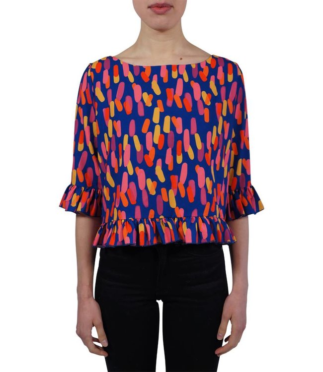Vintage Tops: Y2K 70's Print Blouses