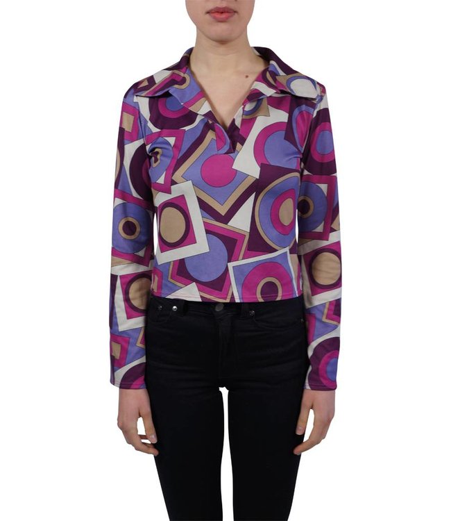 Vintage Tops: Y2K 70's Print Blouses