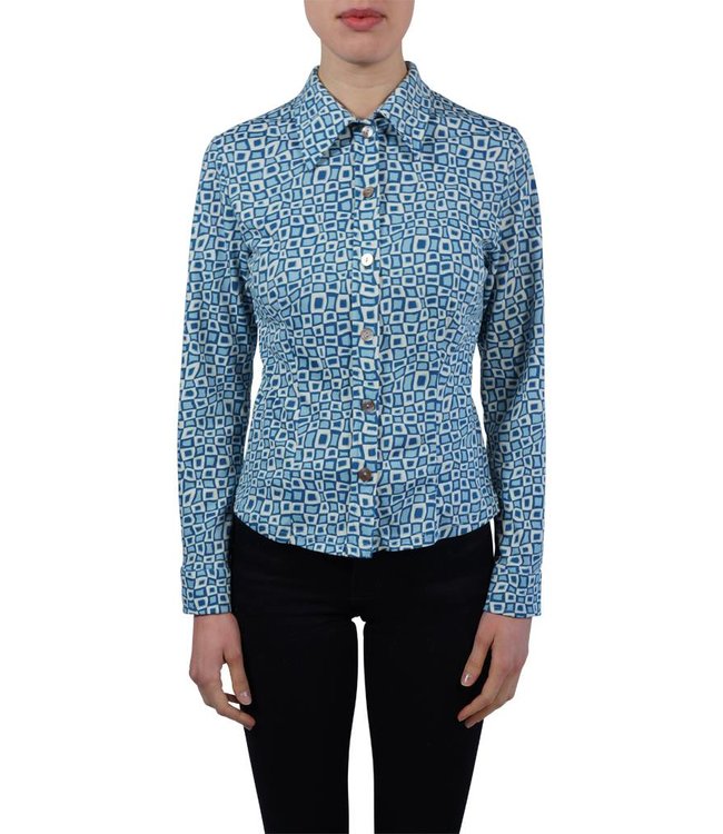 Vintage Tops: Y2K 70's Print Blouses