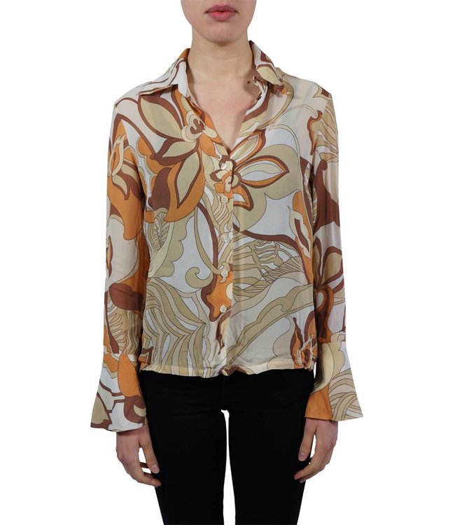 Vintage Tops: Y2K 70's Print Blouses