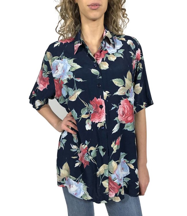 Vintage Flower Print Blouses Wholesale | ReRags