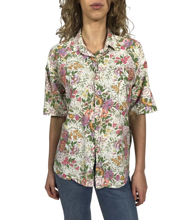 Vintage Flower Print Blouses Wholesale | ReRags