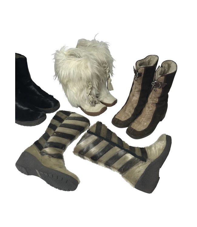 Chaussures Vintage: Bottes Fourrées