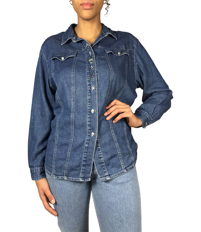 Hauts Vintage: Chemises en Jean pour Femmes