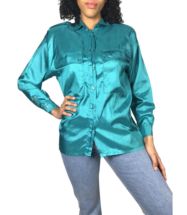 Vintage Tops: Metallic Blouses