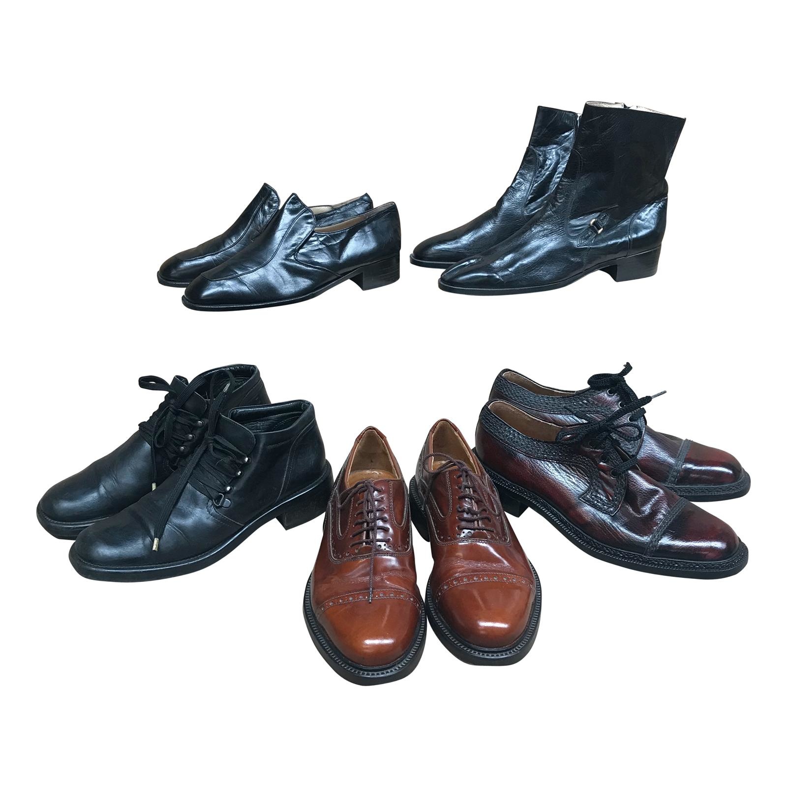Vintage Shoes: Leather Men Shoe Mix 