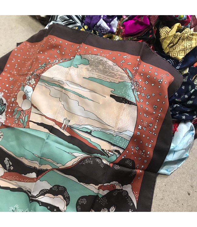 Vintage Scarves: Polyester / Silk Scarves