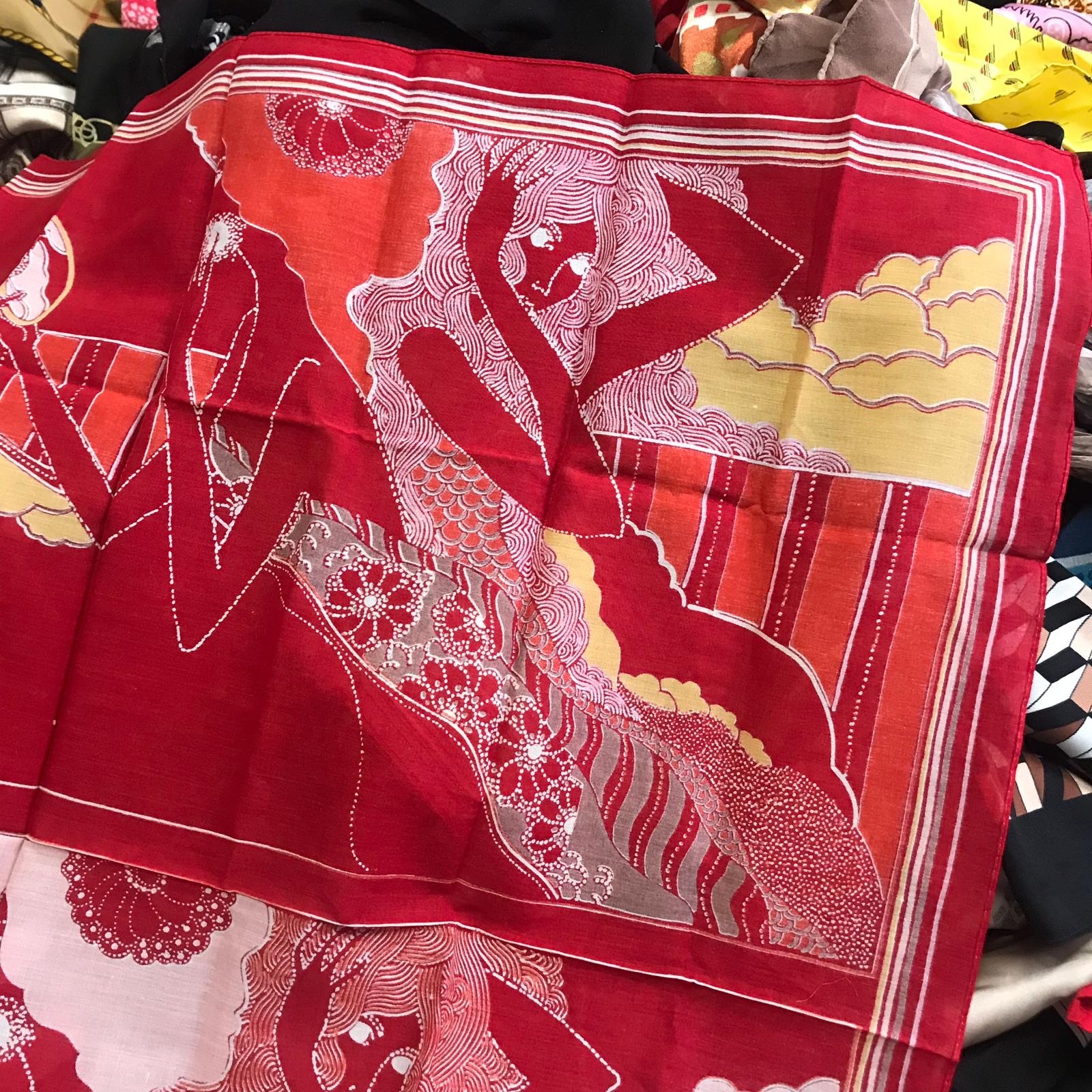 Vintage Scarves Polyester / Silk Scarves ReRags Vintage Clothing