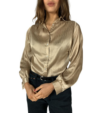 Vintagetoppar | Metallic blusar