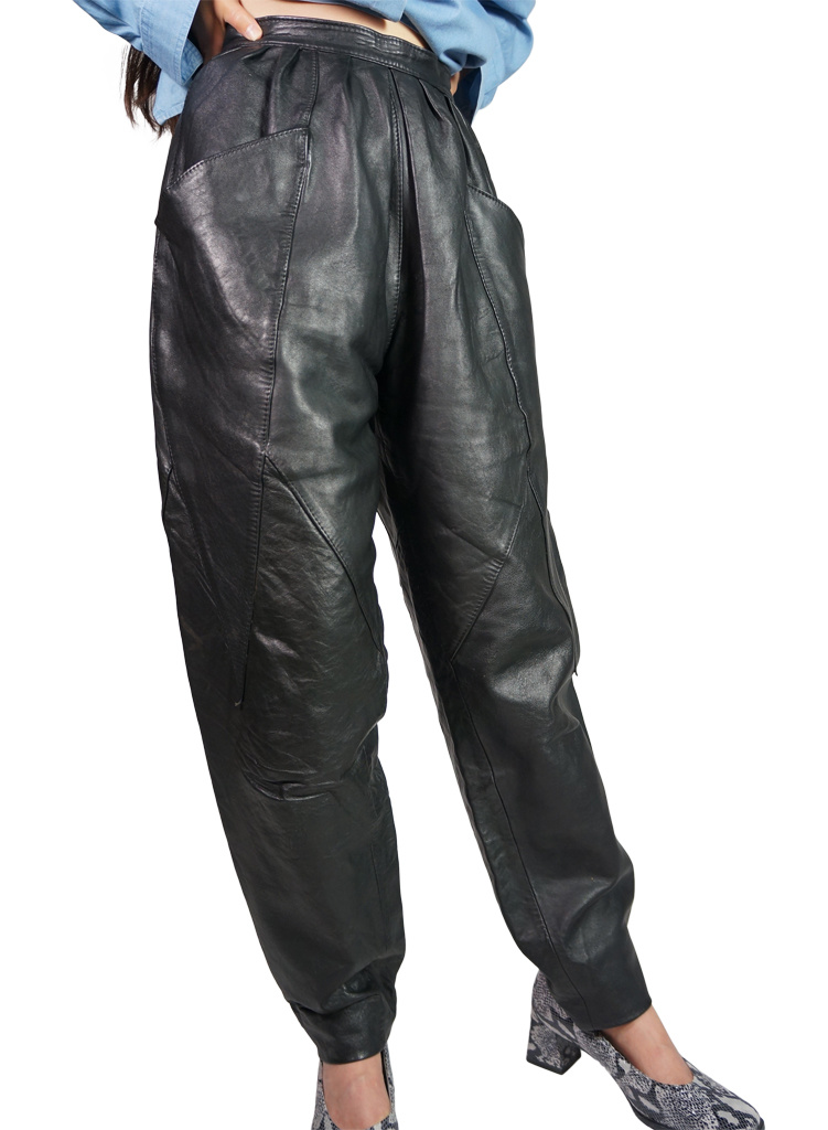 Vintage Pants: 80's Leather Pants Ladies - ReRags Vintage