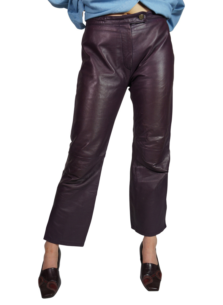 【archive】80s Cow leather straight pants