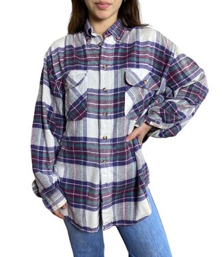 Online Vintage Store, 90's Men Plaid Flannel Shirt