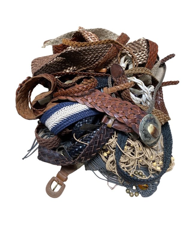 Ceintures en Cuir Tressées Vintage en Gros | ReRags