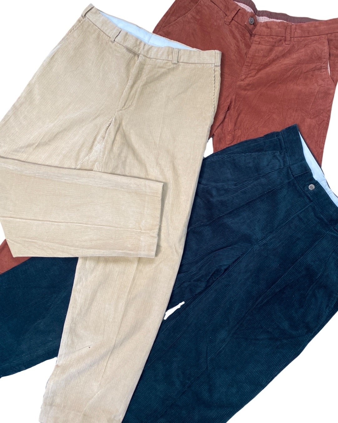Pantalon Vintage En Velours Côtelé Marron - Taille 16 Femme - Occasion Très Bon état