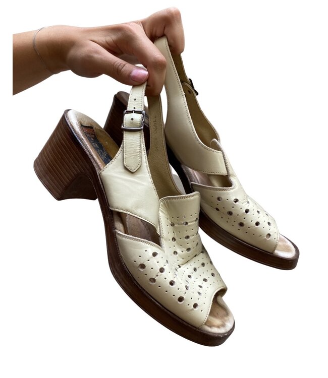 Chaussures Vintage: Chaussures à Bout Ouvert