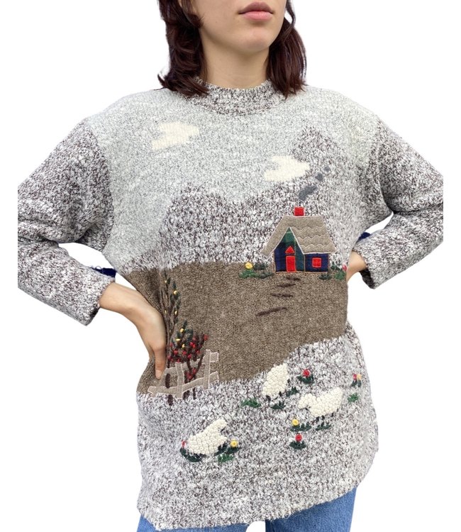 Vintage Knitwear: Application Jumpers / Cardigans Ladies