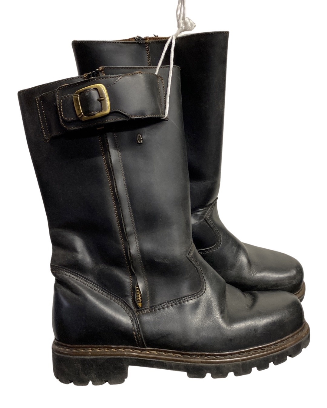Bottes De Moto En Cuir Renforcé - Protection Talon Et Cheville, Semelle Antidérapante, Tailles 38 à 46 - 4