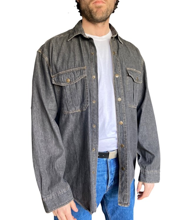 Boulder Creek By Kingsize Men's Big & Tall Flannel-lined Twill Shirt Jacket  By - Big - 6xl, Bleach Denim Blue : Target