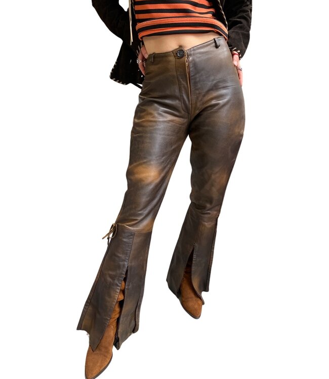Vintage Pants: 80's Leather Pants Ladies