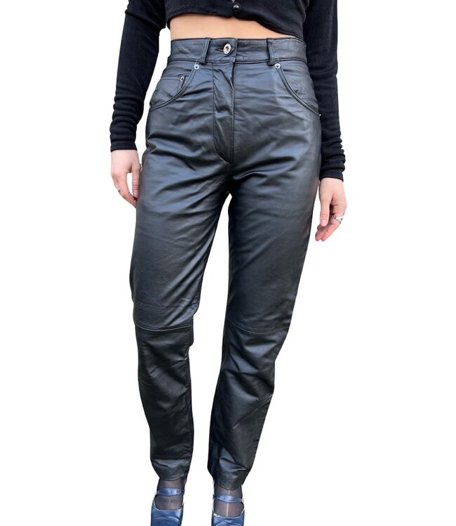 Vintage Pants: Leather Pants 5 Pocket