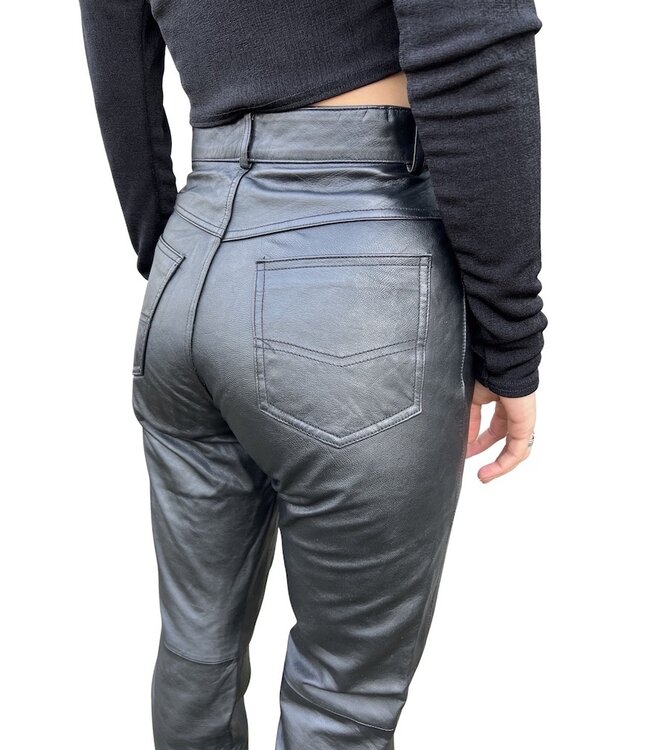 Pantalons Vintage: Pantalons en Cuir Cinq Poches