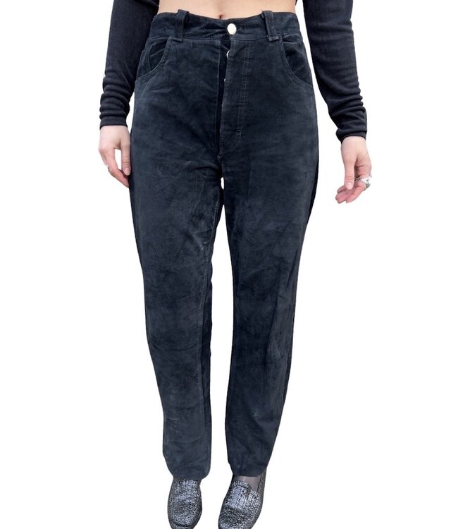 Pantalons Vintage: Pantalons en Cuir Cinq Poches