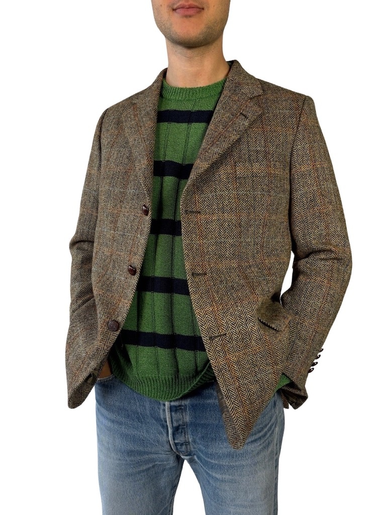 Veste Harris Tweed Vintage Homme – Taille 42 Régulière, Laine, édition Limitée