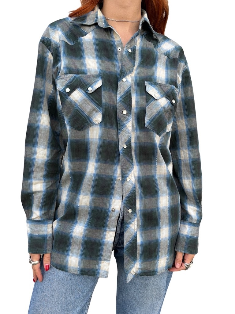 Chemise Bit & Bridle homme X-Large bleu perle snap western Chemise Bit & Bridle homme X-Large bleu perle snap western