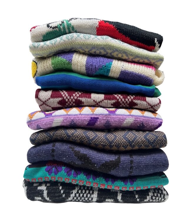 Tricot Vintage: Pulls Imprimés
