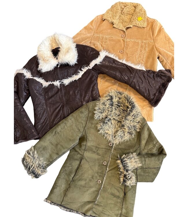 Vintage Faux Suede Lady Coats & Jackets Wholesale | ReRags