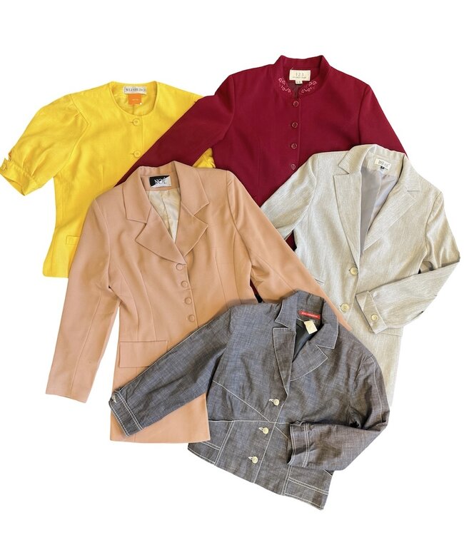 Vestes Vintage : Blazers & Vestes Monochromes