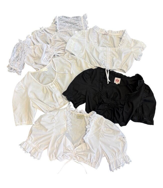 Vintage Tops:  Crop Dirndl Blouses