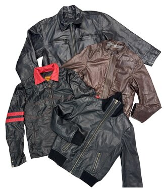 Vintage Jackets: 90's / Y2K Leather Jackets Men
