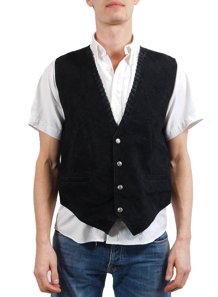 Gilet En Cuir Homme ITALIA – Marron Lisse – Taille 56-58 (Occasion)