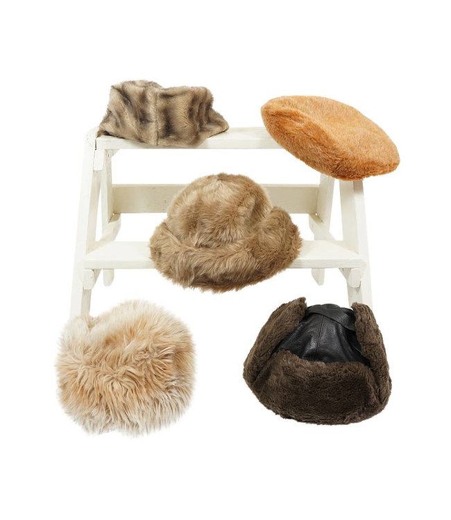 Chapeaux Vintage: Chapeaux en Faux Fourrure