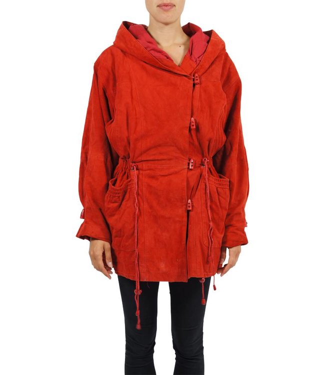 Manteaux Vintage: Parka (à Capuchon) en Cuir / Daim Femmes