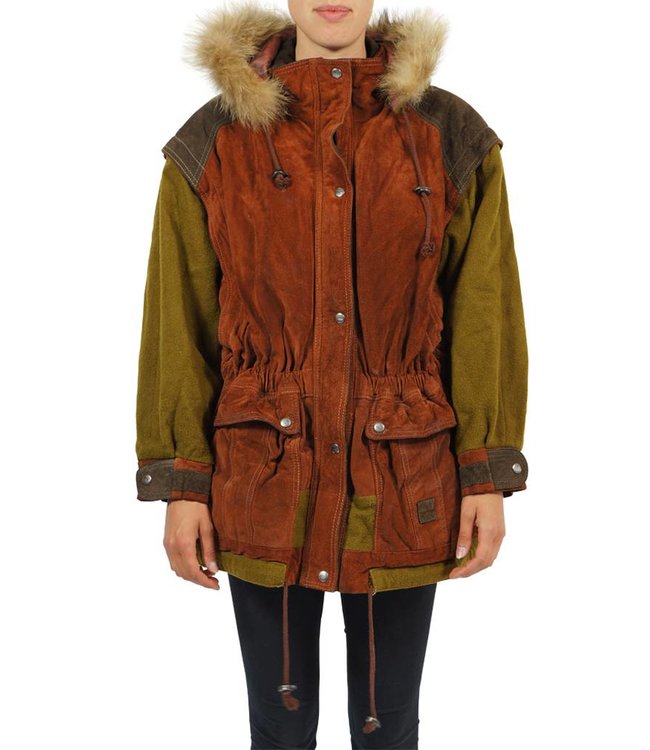 Vintage Coats: Leather / Suede (Hooded) Parka's Ladies