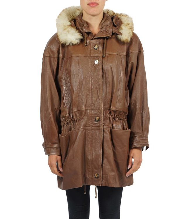 Vintage Leather & Suede Hooded Parkas Ladies Wholesale | ReRags
